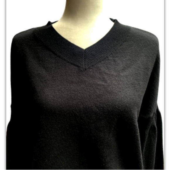 Zimmermann Black Sweater Merino Wool 6 Oversized Exaggerated Sleeves Ties - Picture 9 of 13